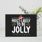 Invitation Très Probable D'Être Jolly Fête De Noël De Famille (Debout devant)