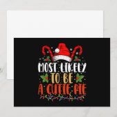 Invitation Très Probable D'Être Une Cutie Pie Thanksgiving No (Devant / Derrière)