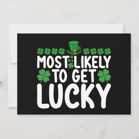 Invitation Très Probable d'obtenir Lucky St Patrick's Day Irl (Devant)