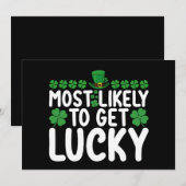 Invitation Très Probable d'obtenir Lucky St Patrick's Day Irl (Devant / Derrière)