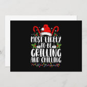 Invitation Très Probable Que Noël Soit Grillant Et Chaleureux (Devant / Derrière)