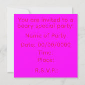 Invitation très spéciale (Dos)