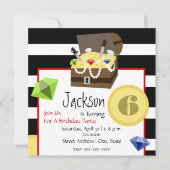 Invitation Trésor de pirates Coins et bijoux de coffre Annive (Devant)