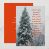 Invitation Trésors de pin d'hiver dans le ciel Encouragement (Devant / Derrière)