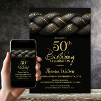 Tresse d'or gris 50e fête d'anniversaire