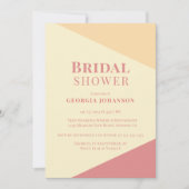 Invitation Triadic Jaune moderne de douche nuptial (Devant)