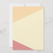 Invitation Triadic Jaune moderne de douche nuptial (Dos)