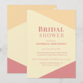 Invitation Triadic Jaune moderne de douche nuptial (Devant / Derrière)