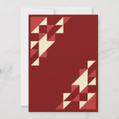 Invitation Triangle Beige Retro Maroon Anniversaire géométriq (Dos)