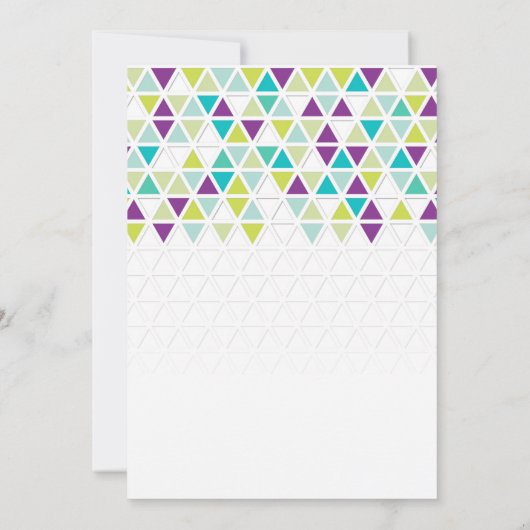 Invitation Triangle Motif triangulaire triangulaire (Dos)