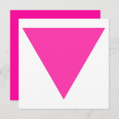 Invitation triangle rose (Devant / Derrière)