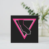 Invitation triangle rose californie (Debout devant)