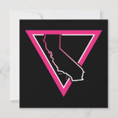 Invitation triangle rose californie (Devant)