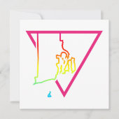 Invitation triangle rose de Rhode Island (Devant)