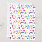 Invitation Triangles Arc-en-ciel 1er Anniversaire Violet (Dos)