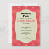 Invitation Triangles et diamants du Sud-Ouest fête d'annivers (Devant)