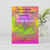Invitation Triangles et rectangles Abstraits (Debout devant)