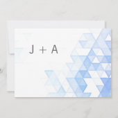 Invitation Triangles géométriques aquarelles | Mariage modern (Dos)