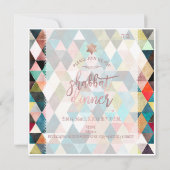 Invitation Triangles géométriques de l'aquarelle de PixDezine (Dos)