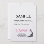 Invitation Triangles géométriques de miroitement de perle (Dos)