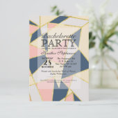 Invitation Triangles géométriques élégants et multicolores (Debout devant)