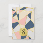 Invitation Triangles géométriques élégants et multicolores (Dos)