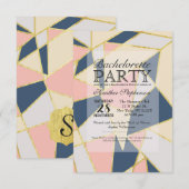 Invitation Triangles géométriques élégants et multicolores (Devant / Derrière)