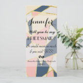 Invitation Triangles géométriques Élégants Multicolor (Debout devant)