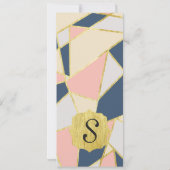 Invitation Triangles géométriques Élégants Multicolor (Dos)
