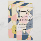 Invitation Triangles géométriques Élégants Multicolor (Devant / Derrière)