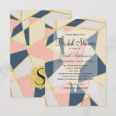 Invitation Triangles géométriques Élégants Multicolor (Devant / Derrière)