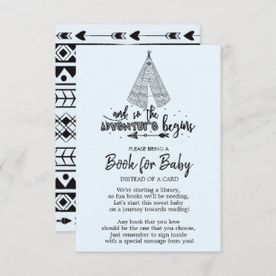 Invitation Tribal Adventure Boys Baby shower Book for Baby