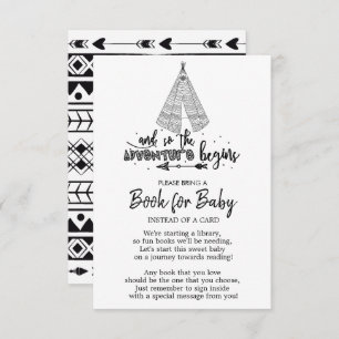 Invitation Tribal Adventure commence le livre de Baby shower 