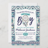 Invitation Tribal Arrows Baby shower Invitation, C'est un gar (Devant)