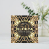 Invitation Tribal Art Déco Gold Glow 50e anniversaire Invitat (Debout devant)