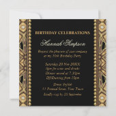 Invitation Tribal Art Déco Gold Glow 50e anniversaire Invitat (Dos)