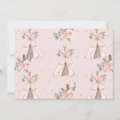 Invitation Tribal Boho Elephant Wild Un 1er Anniversaire Phot (Dos)