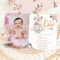 Tribal Boho Elephant Wild Un 1er Anniversaire Phot