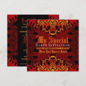 Invitation Tribal Exotic Tiger Jungle Party (Devant / Derrière)