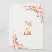 Invitation tribal floral de rose de baby shower de (Dos)