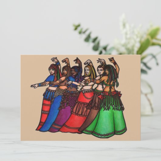 Invitation Tribal Line belly dance  (Debout devant)