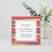 Invitation Tribal moderne ZigZag brillant violet coloré (Debout devant)