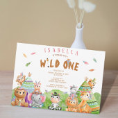 Invitation Tribal Wild One Safari Woodland Anniversaire
