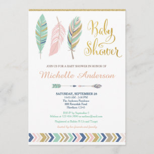 Invitation tribale de baby shower/baby shower de