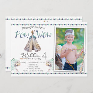 Invitation tribale de fête d'anniversaire du