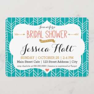 Invitation tribale de Fête de la mariée de Boho