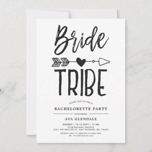 Invitation Tribe de mariée | Bachelorette (Devant)