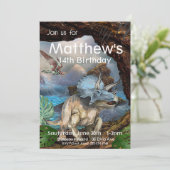 Invitation Tricératops, Anniversaire De Dinosaure, (Debout devant)