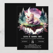 Invitation Tricératops Enchanted Printable Anniversaire (Devant / Derrière)