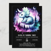 Invitation Tricératops Fun Fun (Devant / Derrière)